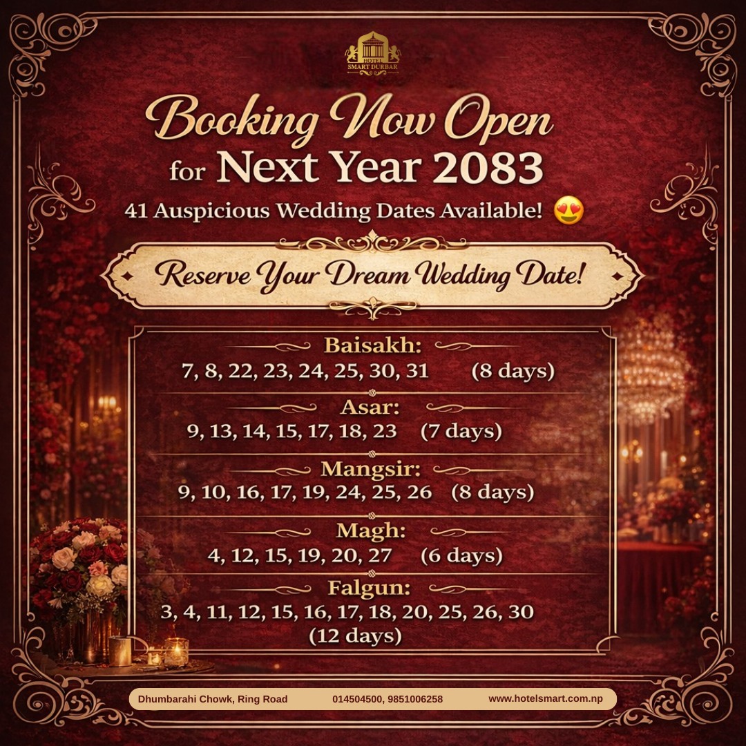 2083 Wedding dates available